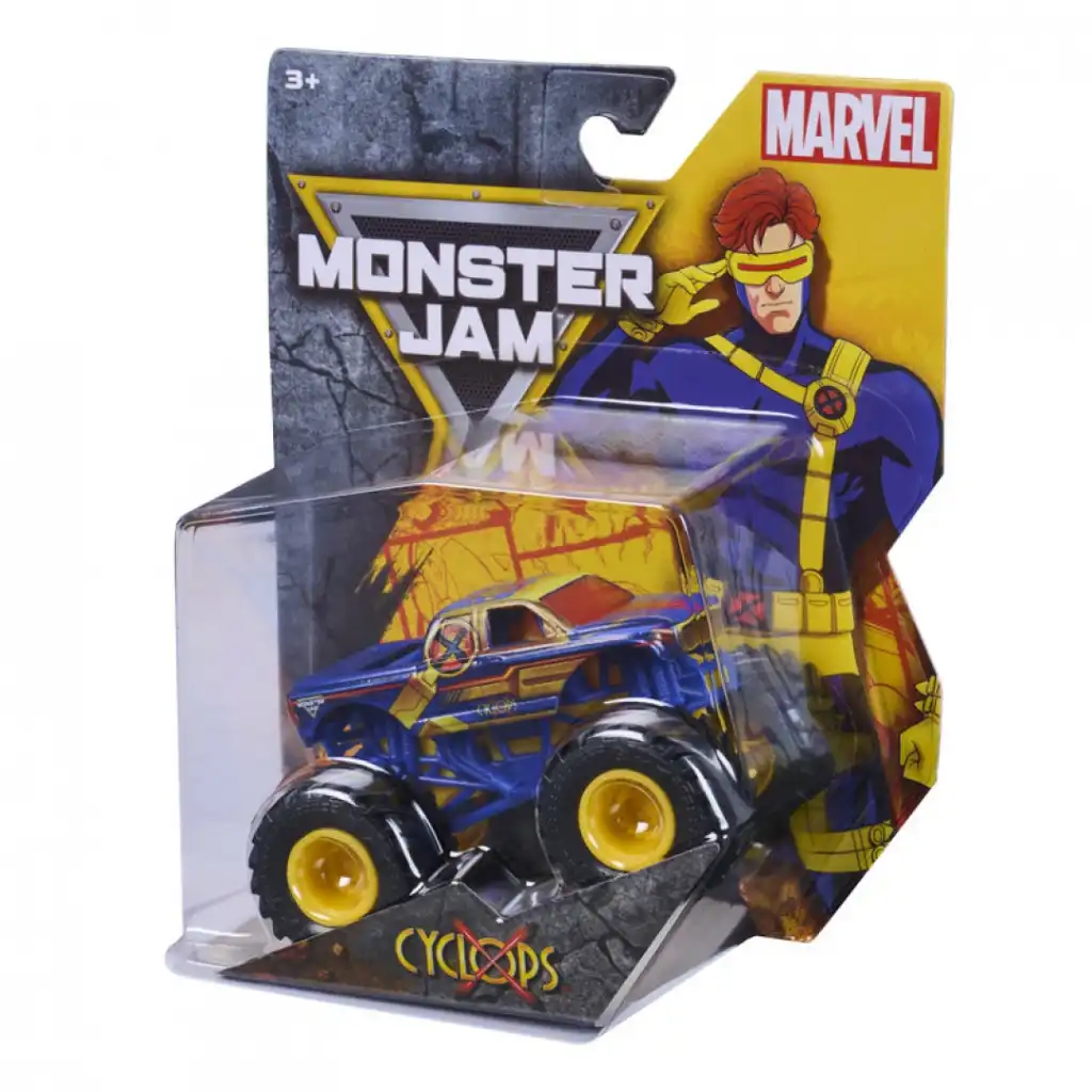 Vivez des combats épiques de monster trucks dans le style Marvel.