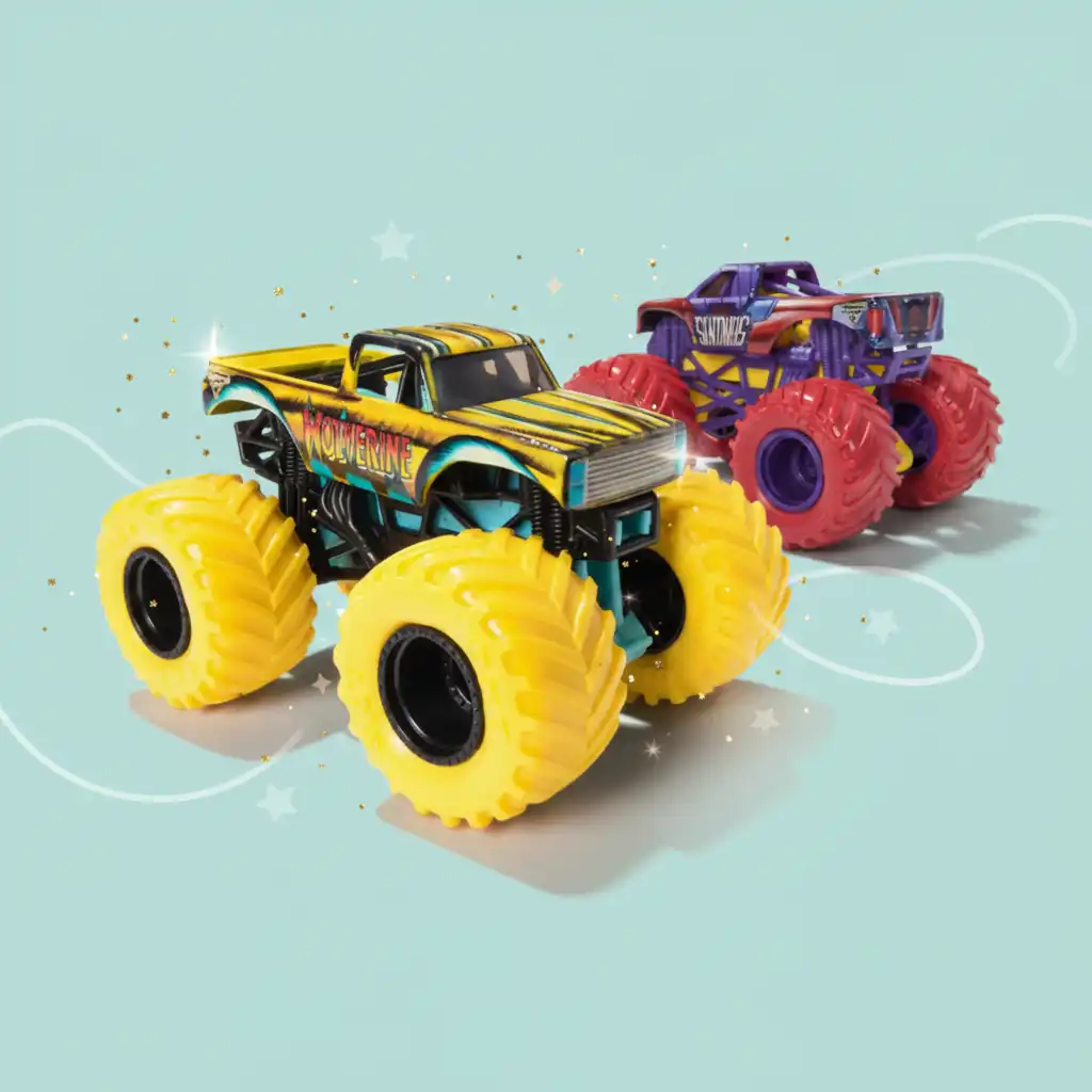 Créez votre propre spectacle de cascade avec les trucks Monster Jam.