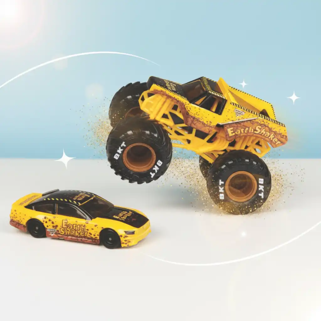 Créez votre propre arène Monster Jam pleine de sauts.