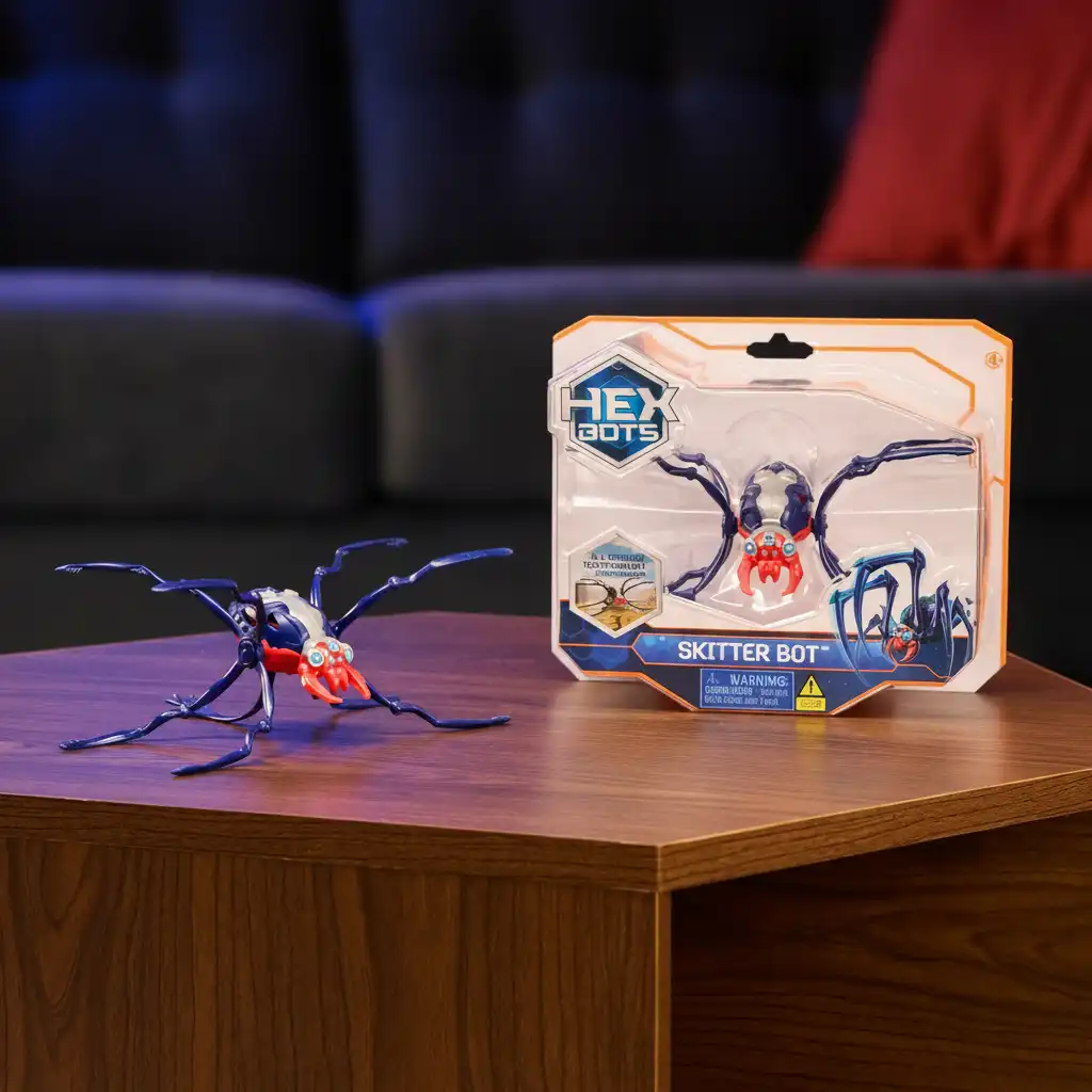 Finition haut de gamme et mouvement réaliste de l'insecte robotique Hex Bots.