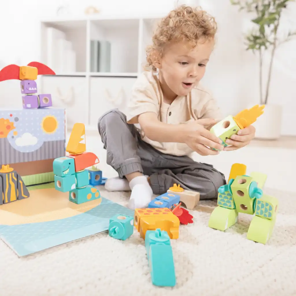 Finition précise des pièces En bois et connexions solides pour un jeu sécurisé.