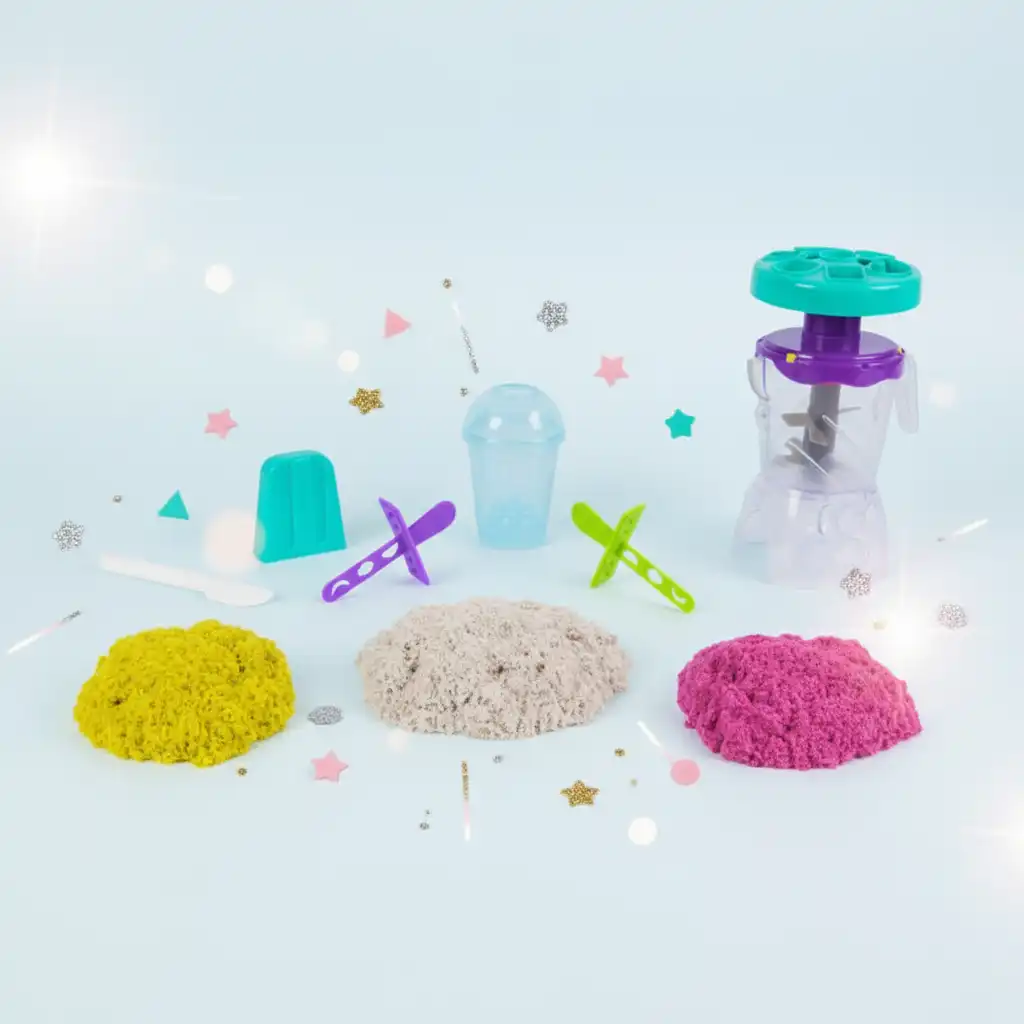 Expérience sensorielle relaxante avec un sable qui ne sèche jamais.