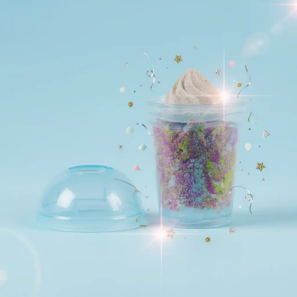 Laissez libre cours à votre imagination et mixez les cocktails de sable les plus colorés.