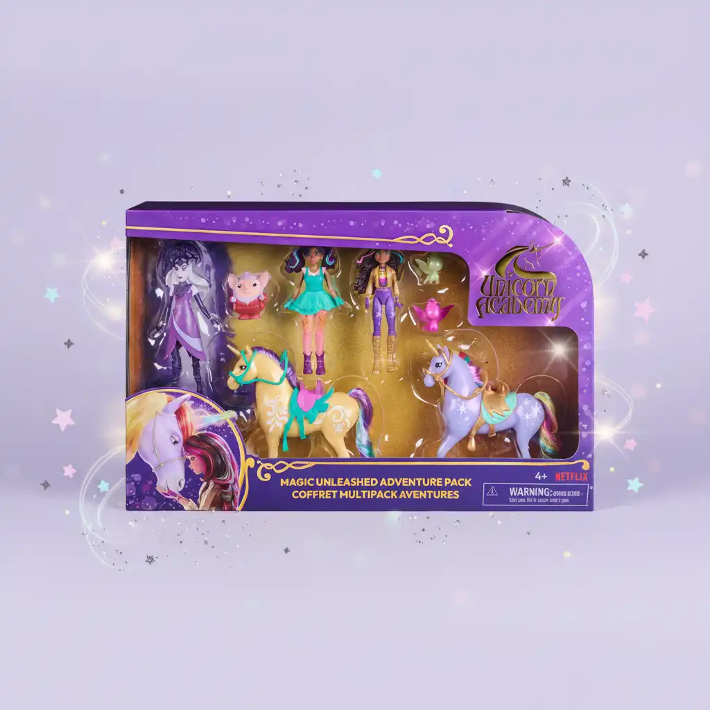 Tous les personnages préférés dans un pack exclusif pour un jeu immédiat.