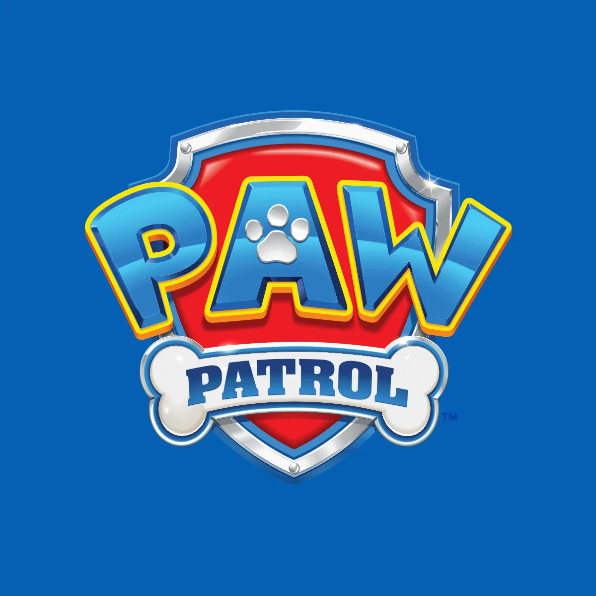 Logo officiel La Pat' Patrouille Le Film Mission Dino : figurine avec chariot Ruben