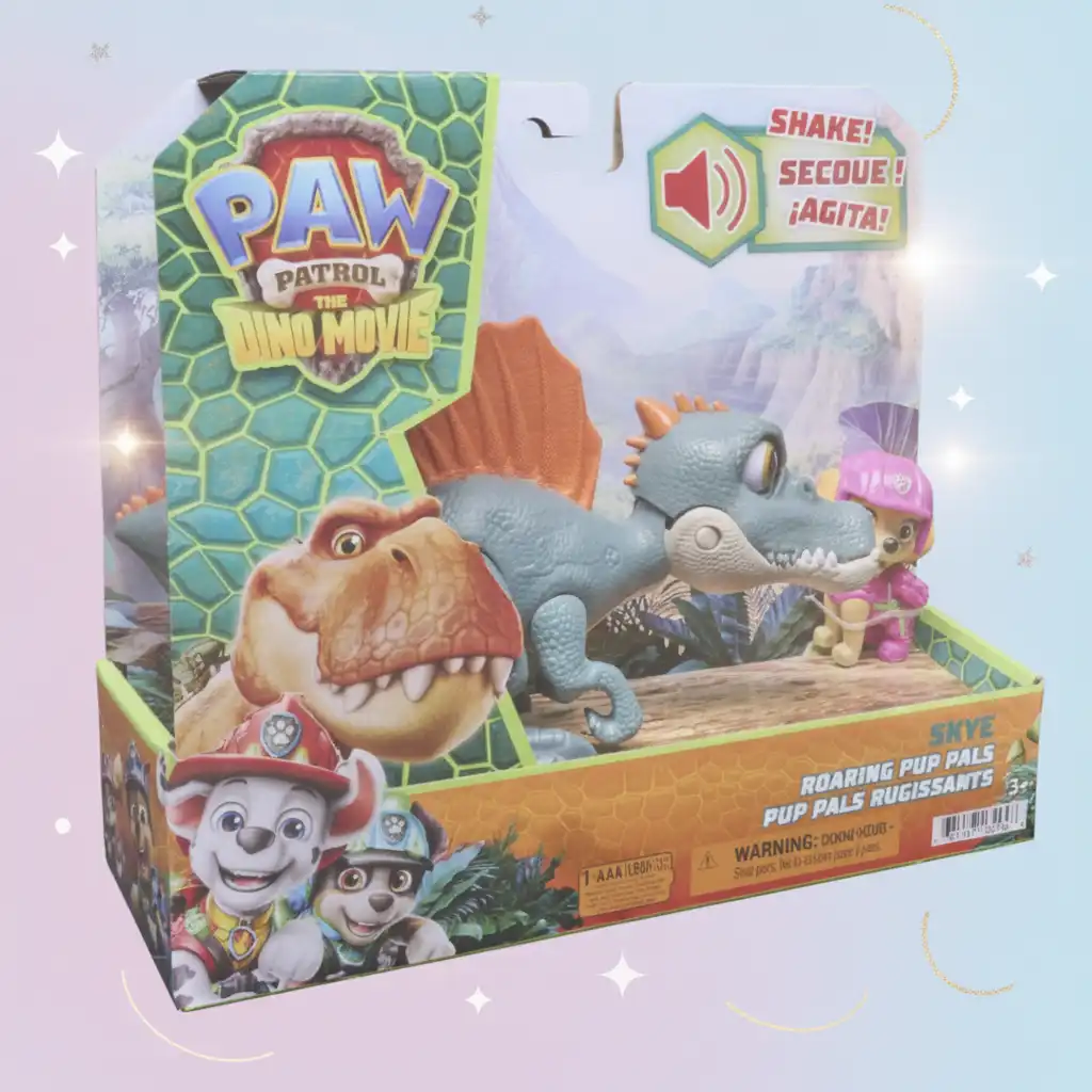 Activez le rugissement authentique et regardez l'action des dinosaures.