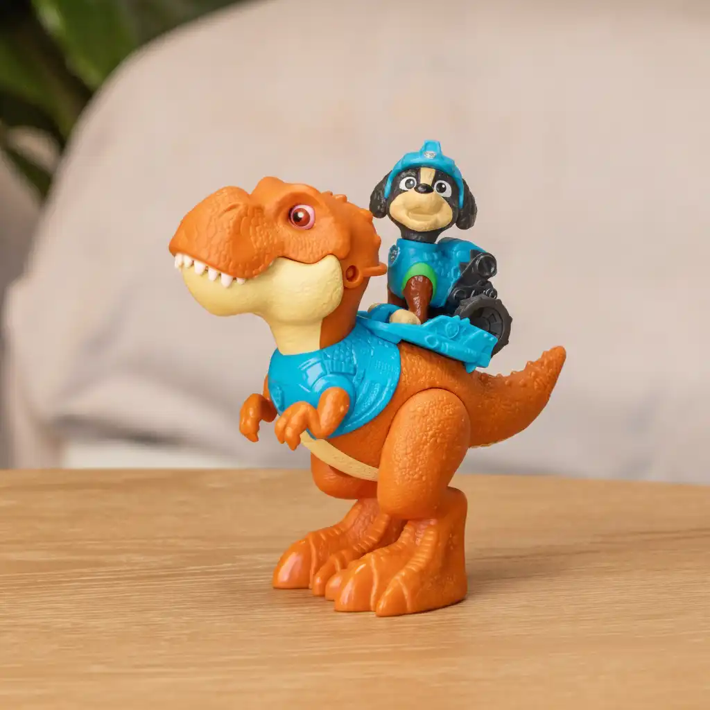 Collaboration parfaite entre Rex et son ami dinosaure Timmy.
