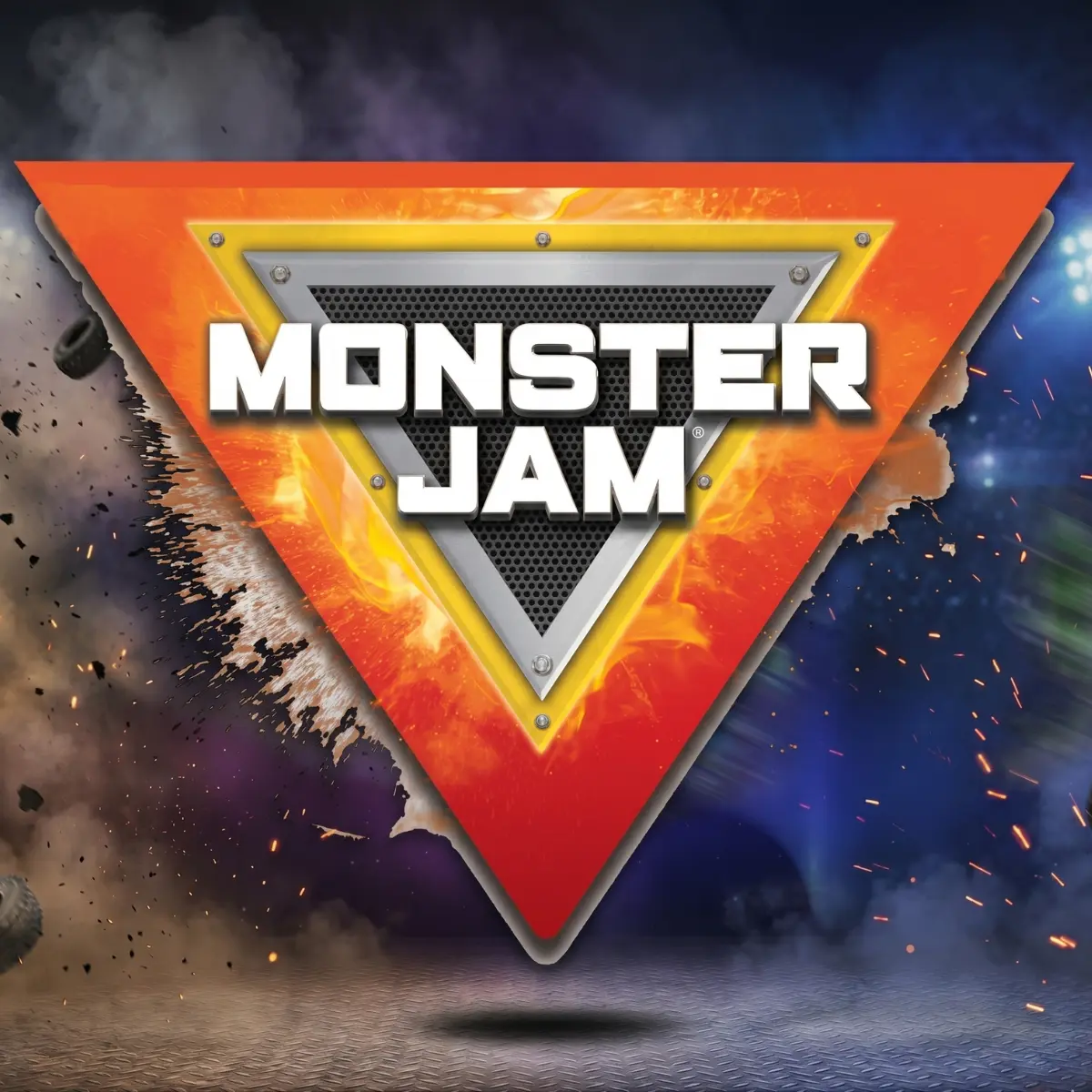 Logo officiel de la piste Monster Jam pour Monster Trucks + 2 Monster Trucks 1:64