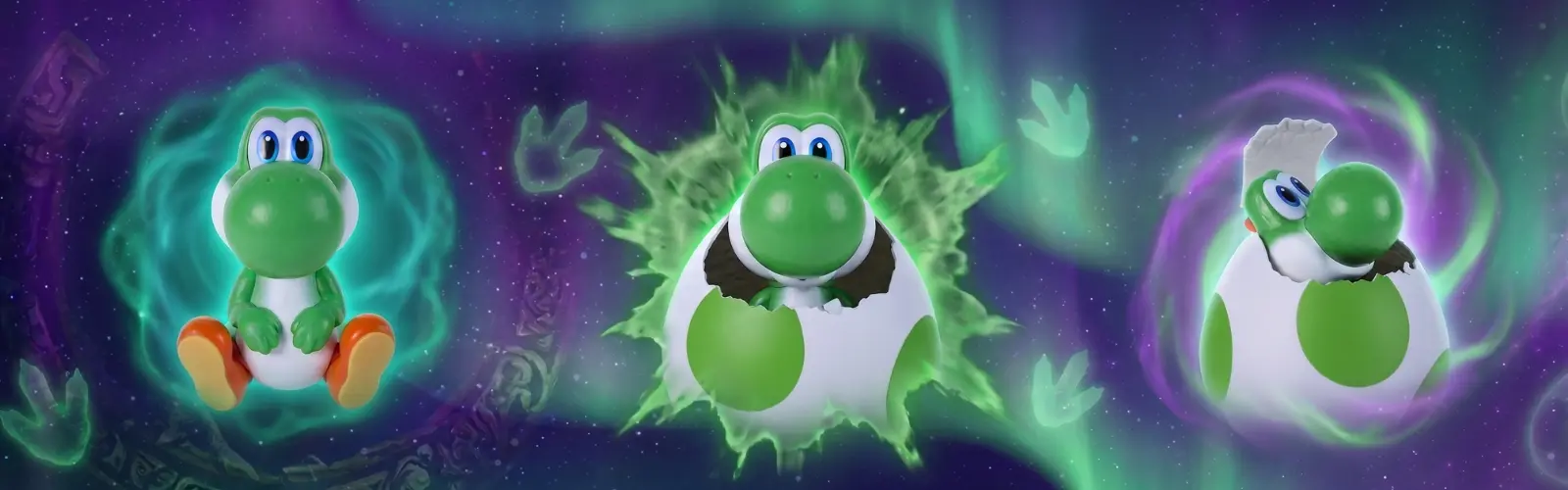 Vivez l'éclosion magique avec le Yoshi interactif chez vous.